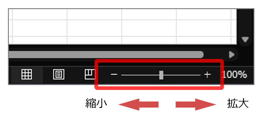 Excelで表示倍率を手動で変更する方法